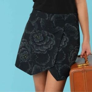 Krimson Klover Makena Navy Floral Athletic Skort Womens Size Small Athleisure